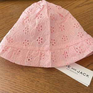 Janie and Jack Pink Bonnet Hat Size 12-18 Months NWT